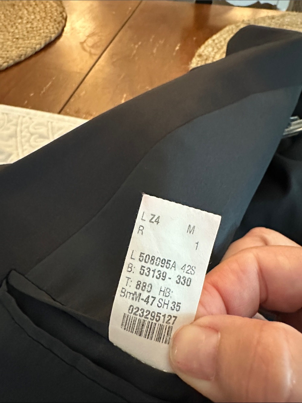 Lauren Ralph Lauren Navy Wool-Blend Blazer with Green Label - Picture 5 of 5